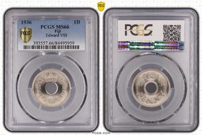 1936 1D Edward VIII MS66