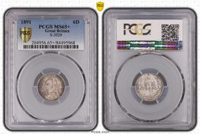 1891 6D S-3929 MS65+