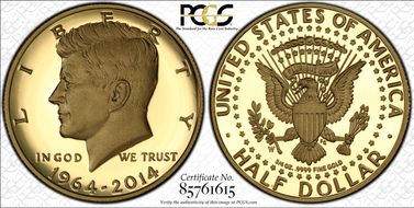 2014-W 50C Gold JFK 50th Anniversary PR69DCAM