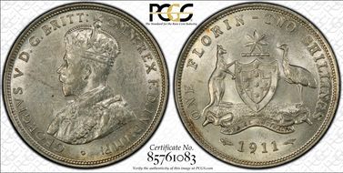 1911 Florin KM-27  Ag AU58