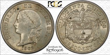1902 50C Restrepo-411.1 Philadelphia AU58