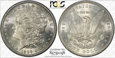 1896 $1 MS64