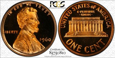 1960 1C Small Date PR68CAM