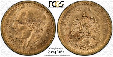 1944 2 1/2 P KM-463  Au MS66