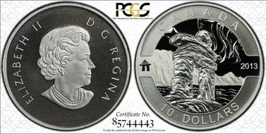 2013 $10 Inukshuk Matte PR70DCAM