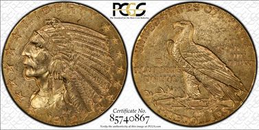 1912 $5 MS62
