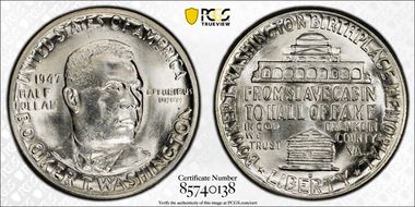 1947-D 50C Booker T. Washington MS65