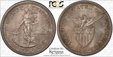 1905-S/S 20C Allen-10.06a RP 1 MS63