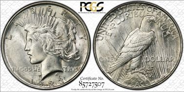 1923-D $1 VAM 1H, "Ponytail" MS62