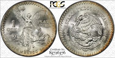 1984-Mo Onza Libertad Ag MS68