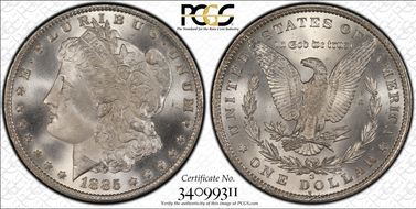 1885-O $1 MS67+