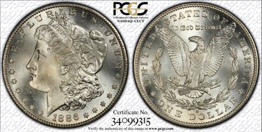 1886-S $1 MS67