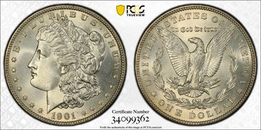 1901 $1 MS64+