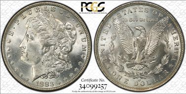 1883-O $1 MS64