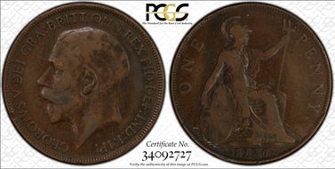 1926 1D S-4051 Orig Effigy VF25BN