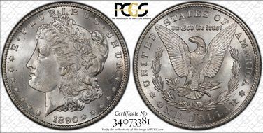 1890-CC $1 MS63+