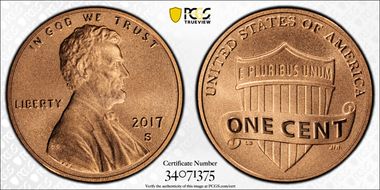 2017-S 1C Shield Enhanced Unc Set First Strike SP70RD