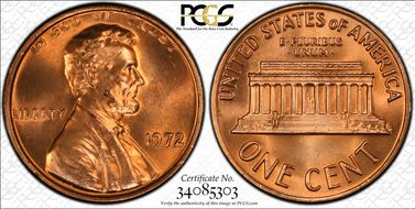 1972 1C Doubled Die Obverse MS64RD