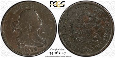 1802/0 1/2C C-2, Reverse of 1802 F15BN