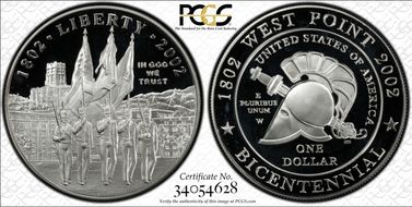 2002-W $1 West Point PR69DCAM