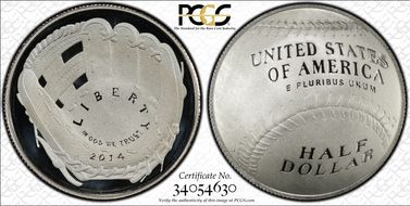 2014-S 50C Baseball Hall of Fame PR69DCAM