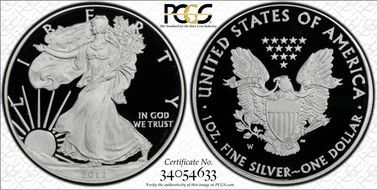 2012-W $1 Silver Eagle PR70DCAM