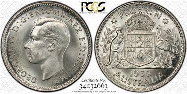 1938(m) Florin KM-40  Ag MS64+