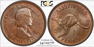 1953 A. (p) 1D MS63BN