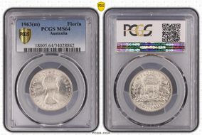 1963(m) Florin KM-60 Ag MS64