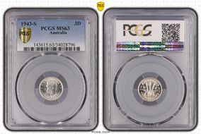 1943-S 3D MS63