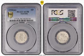 1950(m) 6D KM-45 Ag AU58