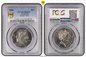 2000 50C Royal Visit MS65