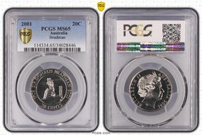 2001 20C Bradman MS65