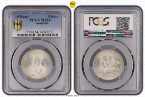 1936(m) Florin KM-27  Ag MS64