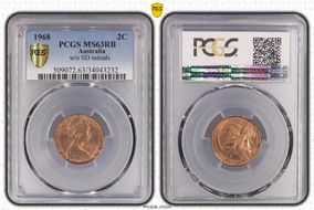1968 2C w/o SD initials MS63RB