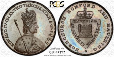(c.1790) Tk 1/2D DH-33 Essex, Hornchurch Bronzed PR64