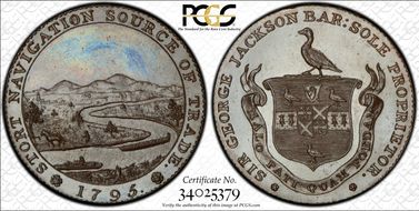 1795 Tk 1/2D DH-4 Hertfordshire, Hereford Bronzed PR65