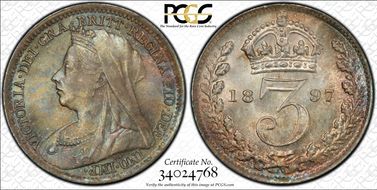1897 3D S-3942 MS66+
