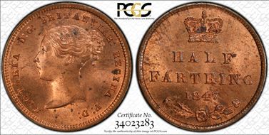 1847 1/2 Far S-3951 MS64RD