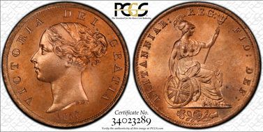 1856 1/2D S-3949 MS65RD