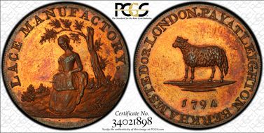 1794 Tk 1/2D DH-3c Bedfordshire MS64RB