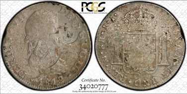 No Date 8 R Supreme Junta & LVS(Script) C/Ms on 1812-Mo JJ 8R VF35