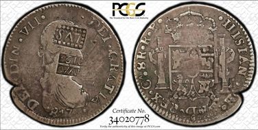 1812 8 R MVA & L.V.S. C/M on 1817-Ca RP 8R N1