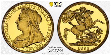 1893 £2 S-3873 PR66DCAM