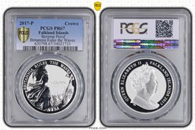 2017-PM Crown Britannia Rules the Waves Reverse Proof PR67