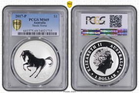 2017-P $1 Stock Horse MS69