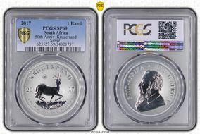 2017 1 Rand 50th Anniv. Krugerrand Ag SP69