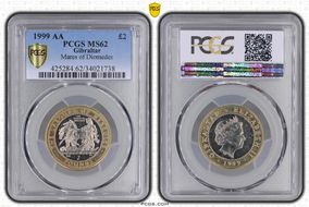 1999 AA £2 Hercules - Mares of Diomedes MS62