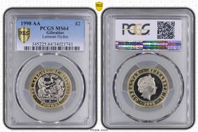 1998 AA £2 Hercules - Lernean Hydra MS64