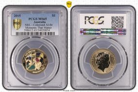 2015 $1 NRL - Colorized Al-Br Moments That Matter MS65